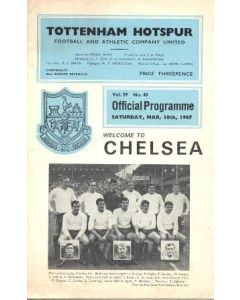 Tottenham Hotspur v Chelsea official programme 18/03/1967