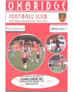 Uxbridge vChelsea XI official programme 10/08/1999