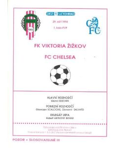 Viktoria Zizkov vChelsea official programme 29/02/1994