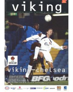 Viking vChelsea official programme 03/10/2002 UEFA Cup