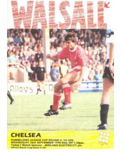 Walsall v Chelsea football programme 26/09/1990