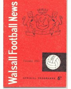 Walsall v Chelsea official programme 10/11/1962