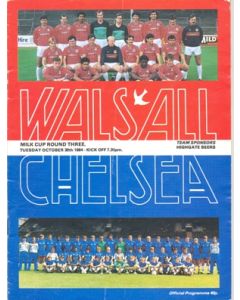 Walsall v Chelsea official programme 30/10/1984