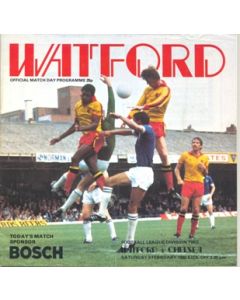 watford v chelsea football programme 1980