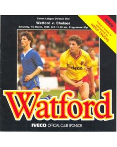 Watford vChelsea official programme 16/03/1985