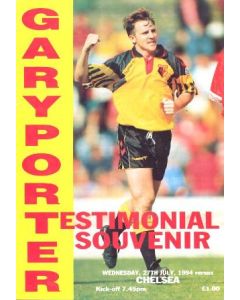 Watford vChelsea official programme 27/07/1994 Gary Porter Testimonial Match