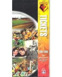 Watford v Chelsea ticket of season 1999-2000 in a wallet