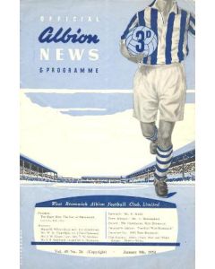 West Bromwich Albion v Chelsea FA Cup 3rd Round Football Programme 09/01/1954