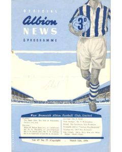 West Bromwich Albion vChelsea official programme 24/03/1956