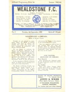 Wealdstone v Chelsea official programme 04/09/1962
