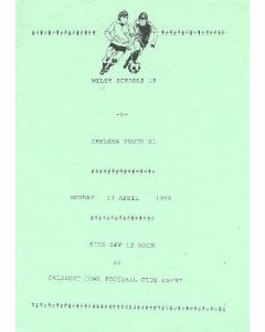 Welsh Schools 18 vChelsea Youth XI official programme 14/04/1996
