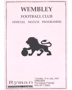 Wembley vChelsea official programme 31/07/2001