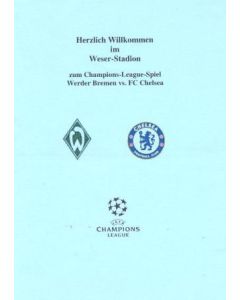 Werder Bremen v Chelsea menu 22/11/2006 Champions League