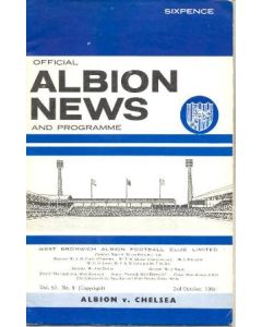 West Bromwich Albion vChelsea official programme 02/10/1965