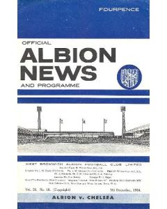 West Bromwich Albion vChelsea official programme 05/12/1964