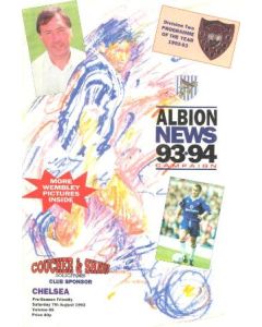 West Bromwich Albion vChelsea official programme 07/08/1993