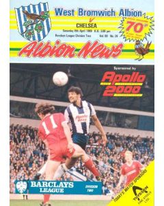 West Bromwich Albion vChelsea official programme 08/04/1989