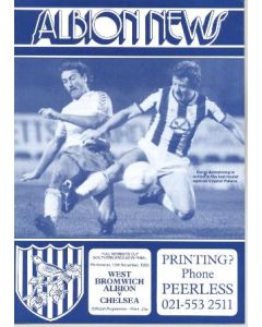 West Bromwich Albion vChelsea official programme 13/11/1985