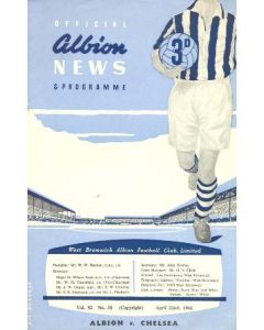 West Bromwich Albion vChelsea official programme 22/04/1961