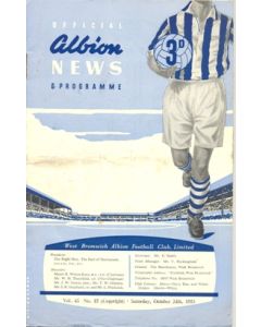 West Bromwich Albion v Chelsea official programme 24/10/1953