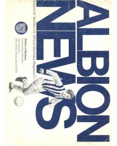 West Bromwich Albion vChelsea official programme 30/03/1970