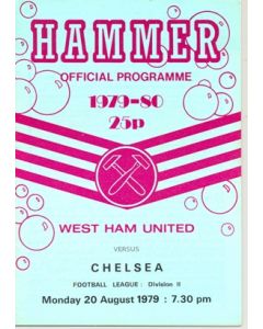 west ham united v chelsea football programme 1979