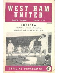 West Ham United vChelsea official programme 12/04/1965