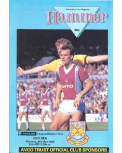 west ham v chelsea football programme 1988