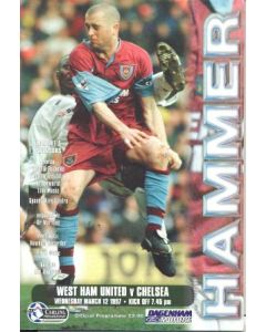 West Ham United vChelsea official programme 12/03/1997 Carling Premiership