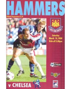 West Ham United vChelsea official programme 18/03/2000 Premier League