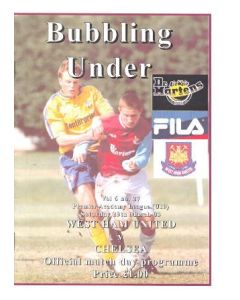 West Ham United vChelsea official programme 29/03/2003 Premier Academy League U19
