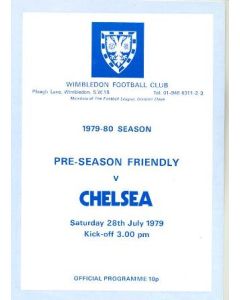 wimbledon v chelsea football programme