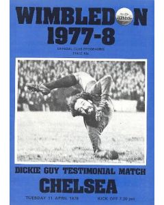 Wimbledon v Chelsea official programme 11/04/1978
