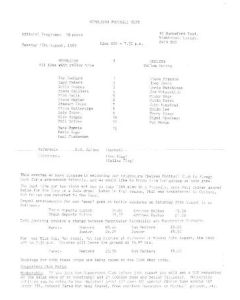Wimbledon vChelsea official programme 16/08/1983