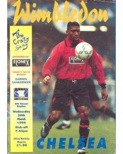 Wimbledon vChelsea official programme 20/03/1996