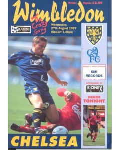 Wimbledon vChelsea official programme 27/08/1997