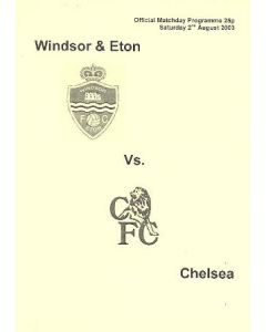 Windsor & Eton vChelsea official programme 02/08/2003