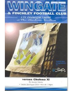 Wingate & Finchley vChelsea XI opfficial programme 02/08/2005