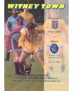 Witney Town vChelsea official programme 13/11/1997 Friendly Match