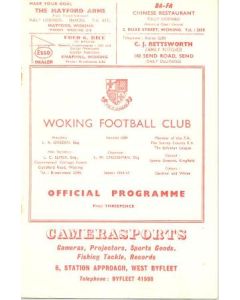 Woking vChelsea official programme 19/11/1964