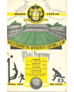 Wolverhampton Wanderers vChelsea official programme 07/05/1949