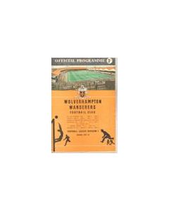 Wolverhampton Wanderers vChelsea official programme 01/05/1958