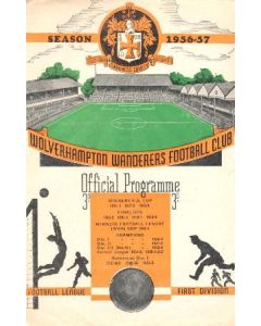 Wolverhampton Wanderers vChelsea official programme 02/03/1957