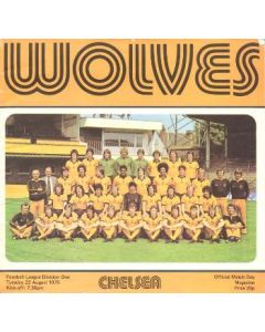 Wolverhampton Wanderers vChelsea official progremme 22/08/1978
