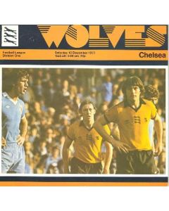 Wolverhampton Wanderers v Chelsea official programme 10/12/1977
