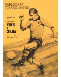 Wolverhampton Wanderers vChelsea official programme 16/12/1972