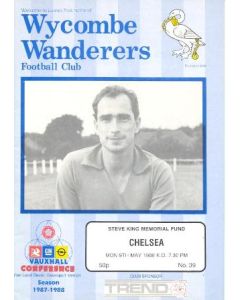 Wycombe Wanderers vChelsea official programme 09/05/1988