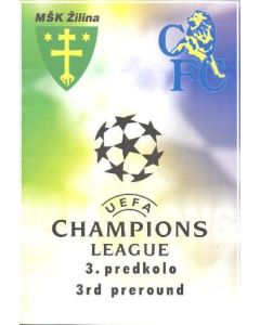 Zilina VChelsea Match Programme 13/08/2003