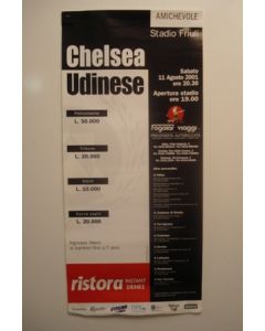 Udinese v Chelsea poster 11/08/2001
