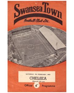 1963 swansea v chelsea football programme